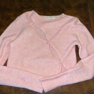 Pink fluffy sweater